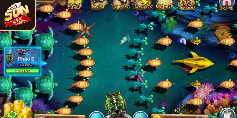 Bắn Cá Hải Tặc SUNWIN Khám Phá Không Gian Biển Sâu Rộng Lớn 2 Giao diện cuốn hút lẫn âm thanh sống động