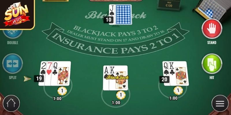 Các lựa chọn của người chơi Blackjack SUNWIN